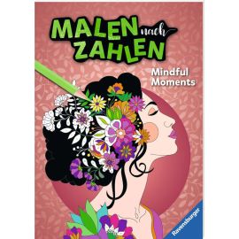 Ravensburger Malen nach Zahlen Mindful Moments - Malen und Entspannen - 32 Motive abgestimmt auf Buntstiftsets mit 24