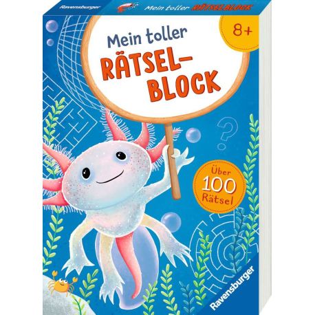Ravensburger Mein toller Rätselblock ab 8 Jahre über 100 Rätsel und Knobeleien - Sudoku, Logicals, Labyrinthe, Worträt
