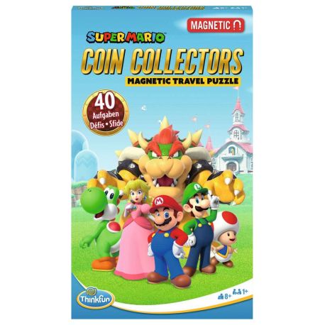 ThinkFun - 76547 – Super Mario Coin Collectors - Das magnetische Reise-Knobelspiel. Perfekt für die Reise und als Gesc