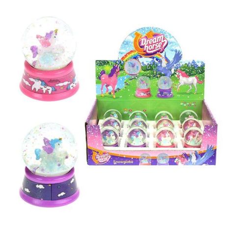 TOITOYS DREAM HORSE Schneekugel Einhorn, 2-fach sortiert