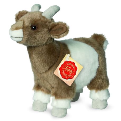 Teddy Hermann Ziege, braun weiß, 22 cm
