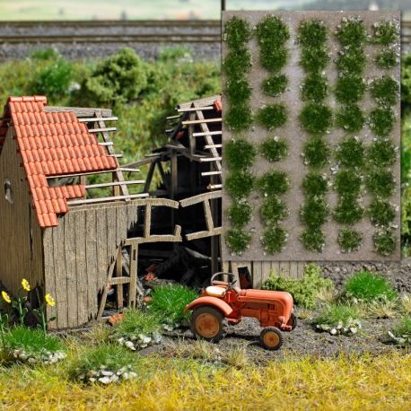 BUSCH Grasbüschel mit Steinen Sommer