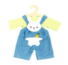 Puppen-Latzhose mit Ringelshirt   Bunny Lou  , Gr. 28-35 cm