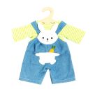 Puppen-Latzhose mit Ringelshirt   Bunny Lou  , Gr. 35-45 cm