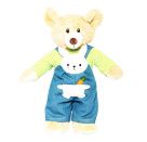 Puppen-Latzhose mit Ringelshirt   Bunny Lou  , Gr. 35-45 cm