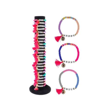 Armband bunt mit Quaste auf Tube