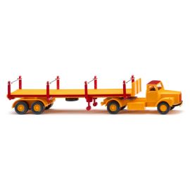 WIKING Rungensattelzug (Scania) - signalgelb karminrot