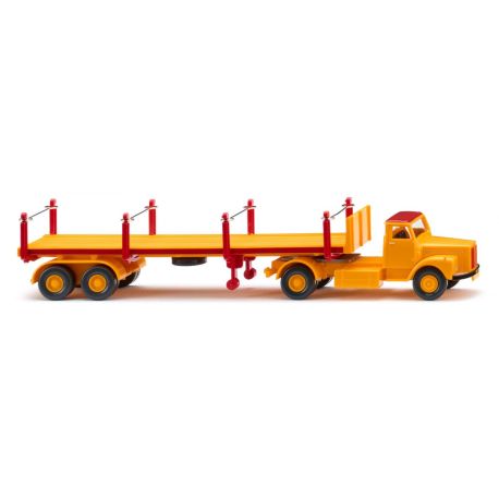 WIKING Rungensattelzug (Scania) - signalgelb karminrot