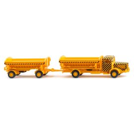 WIKING Kipperhängerzug (Büssing 8000) - verkehrsgelb