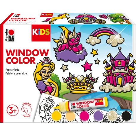 Marabu KiDS Window Color Set   Prinzessin  , 6 x 25 ml
