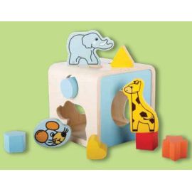 Spielmaus Holz Steckbox Wildtiere, 9 Teile