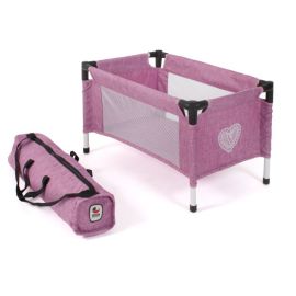 Puppen-Reisebett Jeans pink