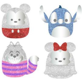 Squishmallows - D100 4er-Set (Micky, Stitch, Grinsekatze, Minnie) 12,5 cm Plüsch