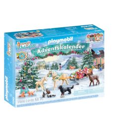 PLAYMOBIL 71345 Adventskalender Pferde: Weihnachtliche Schlittenfahrt