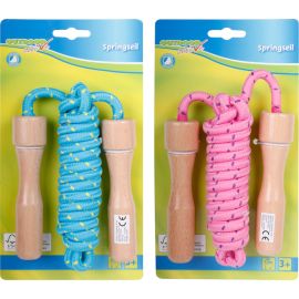 Outdoor active Springseil bunt, Holzgriff, Länge 250 cm, sortiert