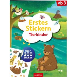 Erstes Stickern – Tierkinder