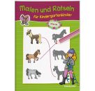 Malen und Rätseln für Kindergartenkinder. Pferde