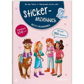 Sticker-Anziehbuch. Beste Freundinnen.Bei den Tieren   Gemeinsam durchs Jahr