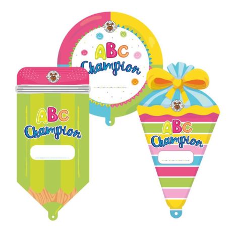 ABC CHAMPIONS Folienballons, sortiert (1 Stück)