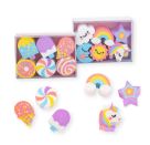 RADIERER Einhorn & Candy Box 6er-Set, sortiert  (1 Stück)