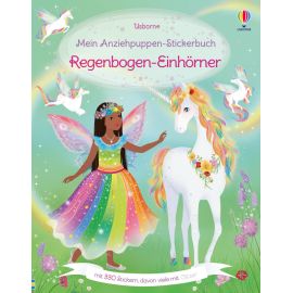 Mein Anziehpuppen-Stickerbuch: Regenbogen-Einhörner