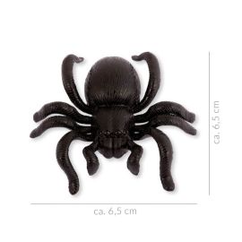 ZOMBIE ZONE Aufzieh-Spinne Gruseliger Krabbelspaß! Diese schwarze Rückzug-Spinne ist ideal zum Erschrecken!Veranstalte