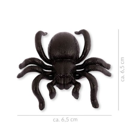 ZOMBIE ZONE Aufzieh-Spinne Gruseliger Krabbelspaß! Diese schwarze Rückzug-Spinne ist ideal zum Erschrecken!Veranstalte