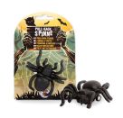 ZOMBIE ZONE Aufzieh-Spinne Gruseliger Krabbelspaß! Diese schwarze Rückzug-Spinne ist ideal zum Erschrecken!Veranstalte