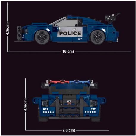 USA Polizeiauto inkl. Vitrine