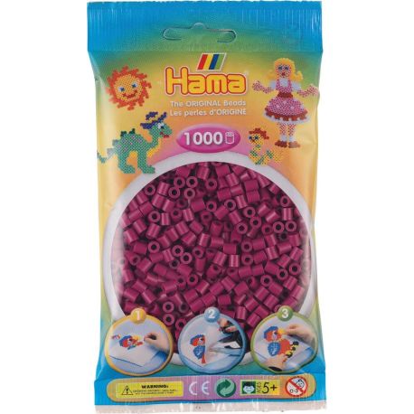 Hama® Bügelperlen Beutel mit Perlen Pflaume 1000 Stück.