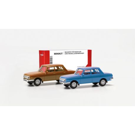 herpa - MiniKit 2 x Wartburg 353 `66, braun & blau