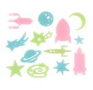 SPACE ADVENTURE Wandsticker Glow in the Dark selbstklebend
