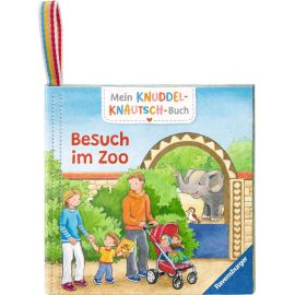 Mein Knuddel-Knautsch-Buch: Besuch im Zoo, weiches Stoffbuch, waschbares Badebuch, Babyspielzeug ab 6 Monate
