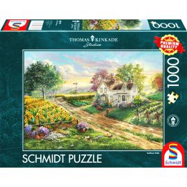 Puzzle Thomas Kinkade Sonnenblumenfelder 1000Teile