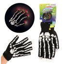 TOITOYS Skelett Handschuhe mit LED-Leucht Fingerspitzen