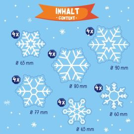 MAGIC MOMENTS Fenster-Sticker Schneekristalle 24-teilig