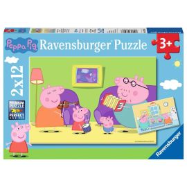 Ravensburger 7596 Puzzle Zuhause bei Peppa 2 X 12 Teile