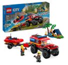 LEGO® City 60412 Feuerwehrgeländewagen mit Rettungsboot