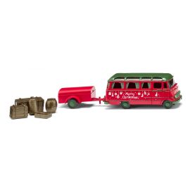 WIKING Panoramabus mit Anhänger (MB O 319) Weihnachtsmodell