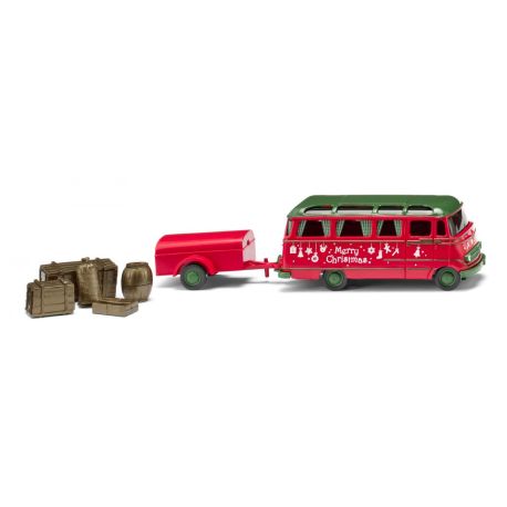 WIKING Panoramabus mit Anhänger (MB O 319) Weihnachtsmodell