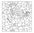Malen nach Zahlen - T-Rex World