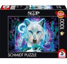 Puzzle Sheena Pike Neon Arktis-Wolf 1000Teile
