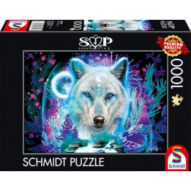 Puzzle Sheena Pike Neon Arktis-Wolf 1000Teile