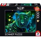 Puzzle Sheena Pike Neon Blau-grüner Panther 1000Teile