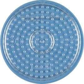 Hama® Bügelperlen Stiftplatte, rund, klein, transparent.