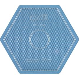Hama® Bügelperlen Stiftplatte 6eck, groß, transparent.