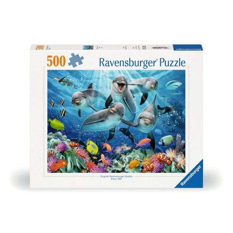 Ravensburger 12000200 Puzzle Delfine im Korallenriff 500 Teile