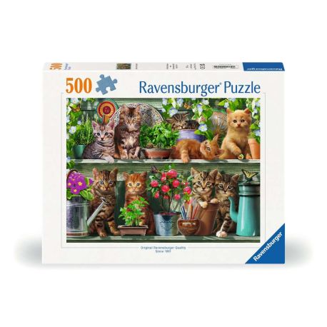Ravensburger 12000205 Puzzle Katzen im Regal 500 Teile