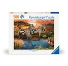 Ravensburger 12000365 Puzzle Zebras am Wasserloch 500 Teile