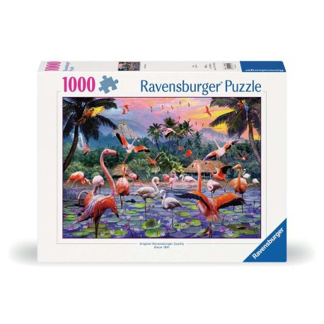Ravensburger 12000574 Puzzle Pinke Flamingos 1000 Teile